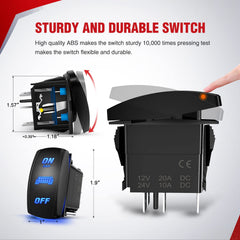 Nilight 180W circuit protection safeguards operation with fuses and relays.