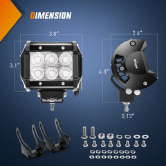 Nilight 18W blue LED chips provide bright, focused illumination for night driving
