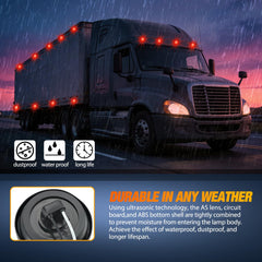 Nilight 2-pack marker lights with plug and grommet for quick setup