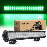 Nilight 20-inch LED light bar, front view, boosts night visibility for safer night driving.