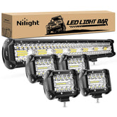 Nilight 20 inch 420W triple row LED light bar for enhanced off-road visibility.
