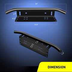 Nilight front license plate mount facilitates neat, drill-free installation