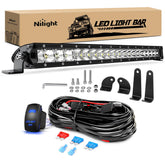 Nilight 21-inch LED light bar front view for off-road visibility