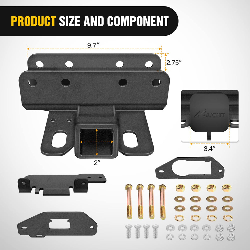 Nilight 2-inch rear hitch for Bronco 4-door, rugged and reliable