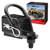 Nilight 2inch rear hitch receiver kit installed on ATV, ready for accessories.