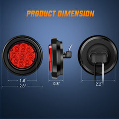 Nilight round marker light side view highlights flush-mount profile.
