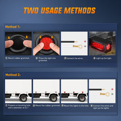 Nilight 2-inch marker light installation methods for versatile mounting.