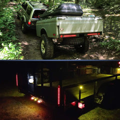 Nilight durable polycarbonate lens on 16-inch trailer light bar resists impacts.