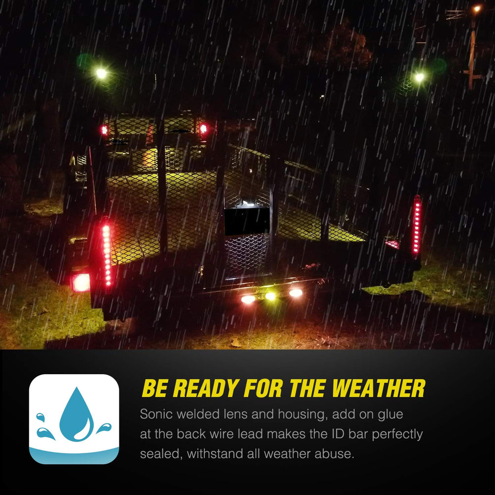 Nilight IP65 waterproof trailer light bar withstands rain and road spray.