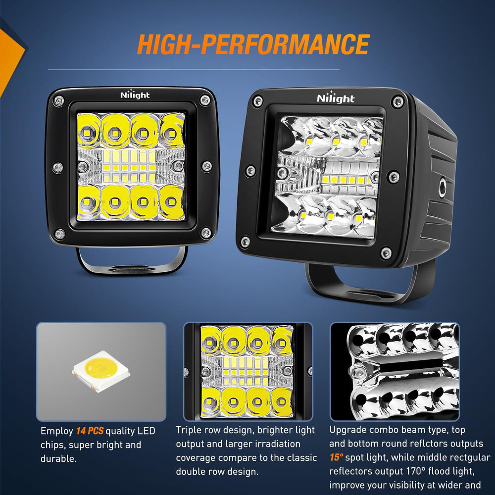 Nilight aluminum housing and heat sinks for durable, long-lasting performance