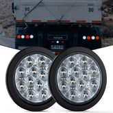 Nilight 2-piece 4-inch white round reverse light with surface mount for easy night visibility