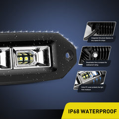 Nilight 2Pcs LED pods with mounting brackets included for easy installation.