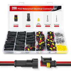 Nilight 2-pin connector set with male and female plugs for secure automotive wiring.
