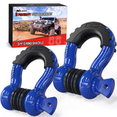 Nilight 3-4 inch D-ring shackle with screw-pin close-up for heavy towing.