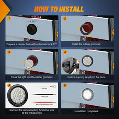 Nilight 3-prong plug wiring illustration for simple 12V connection