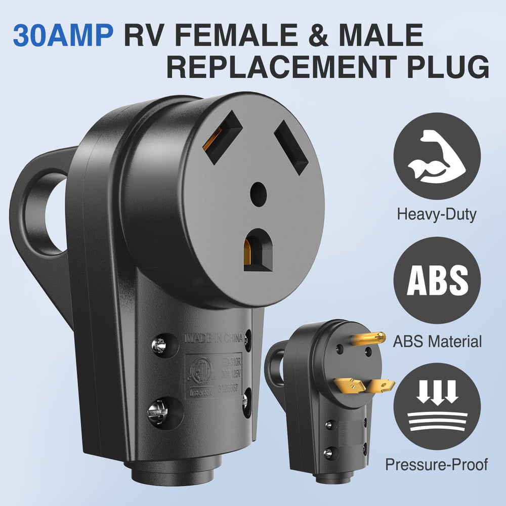Nilight 30A RV plug with ergonomic handle for easy plugging.