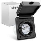 Nilight 30A RV power inlet with twist-lock receptacle for safe outdoor use