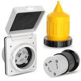Nilight 30A RV power inlet with L5-30P plug for reliable shore power.