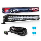Nilight 30inch LED light bar front view with balanced spot and flood for clear highways