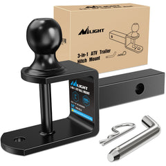 Nilight 3-in-1 hitch mount closeup with ball hitch for versatile towing.