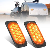 Nilight 4.4-inch tail light left amber LED turn signal for trucks and trailers, enhances daytime visibility.