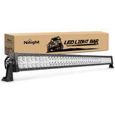 Nilight 42-inch LED light bar front view enhances long-range visibility for trucks and SUVs