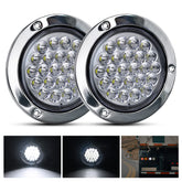 Nilight 4-inch round trailer tail light with 24 LEDs for bright nighttime visibility.