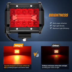 Nilight 4-inch LED pod mounted on vehicle for nighttime illumination