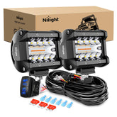 Nilight 4-inch off-road LED light bar front view improves night visibility on rugged trails