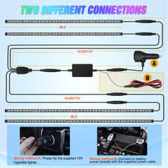 Nilight versatile kit with extension cord for flexible setups.