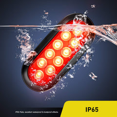 Nilight 4-pack 6-inch oval LED tail light shakeproof design on a rough road