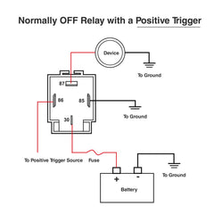 Nilight 50023R single-pole relay with SPST configuration