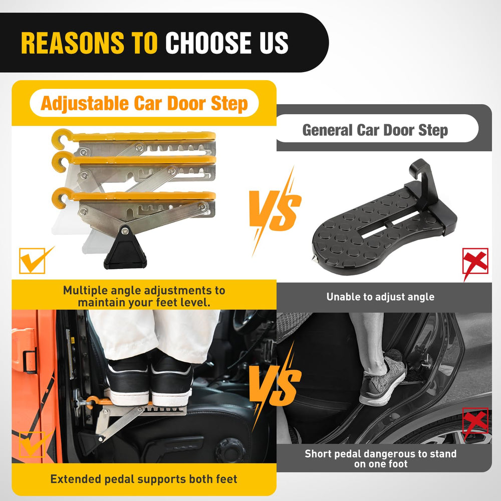 Nilight step supports up to 500 lbs for rooftop tasks and gear loading.
