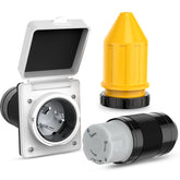 Nilight 50A RV power inlet box with weatherproof housing for outdoor use and reliable shore power