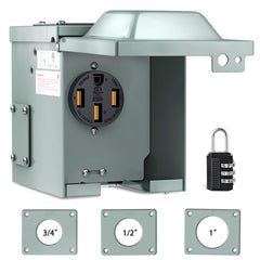 Nilight 50A RV power outlet box with NEMA 14-50R for safe outdoor charging