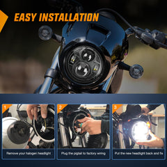 Nilight 575 high beam 3500lm delivers clear distance without glare.