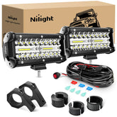 Nilight 6.5-inch 120W LED bar close-up for crisp night visibility.