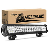 Nilight 60005C-A 20Inch spot-flood front view improves night visibility