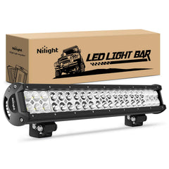 Nilight 60005C-A 20Inch spot-flood front view improves night visibility