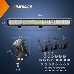 Nilight 60007C-A beam pattern demonstrates flood and spot for wide and long-range illumination.