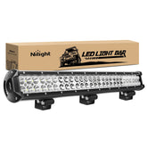 Nilight 60007C-A 25-inch LED light bar front view for broad off-road coverage.