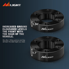 Nilight 6061 aluminum leveling kit components offer strength with light weight