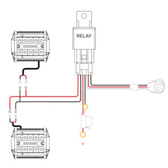 Nilight 60W dual-bar setup compatible with 9-30V DC vehicle electrical systems.