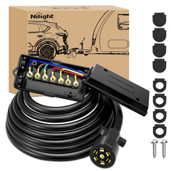 Nilight 7-Way inline trailer plug for quick, reliable wiring connections.