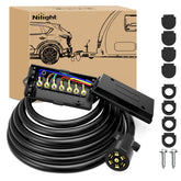 Nilight 7-way trailer plug with junction box for quick, secure trailer wiring.