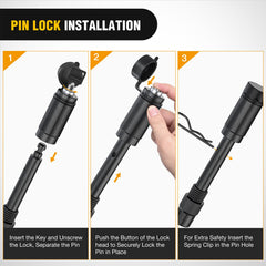 Nilight 8-1/4-inch rise offers clearance when towing on uneven ground.
