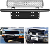 Nilight 90021B front license plate bracket secures auxiliary lights for a cleaner front end