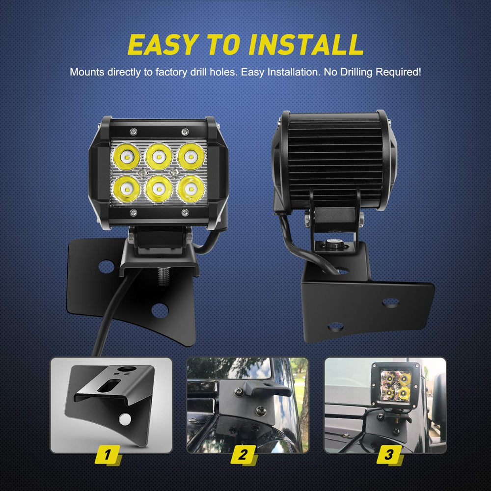 Nilight Wrangler JK compatibility showing precise contour fit for clean installation.