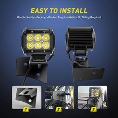 Nilight Wrangler JK compatibility showing precise contour fit for clean installation.