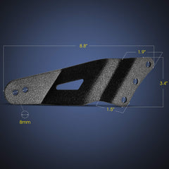 Nilight 90031B right upper windshield bracket for 52-inch curved light bar.